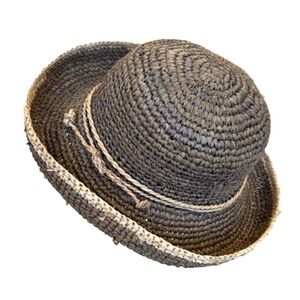 Sun 'N Sand Women's Woven Raffia Sun/Vacation Hat; Brown/Tan; One Size
